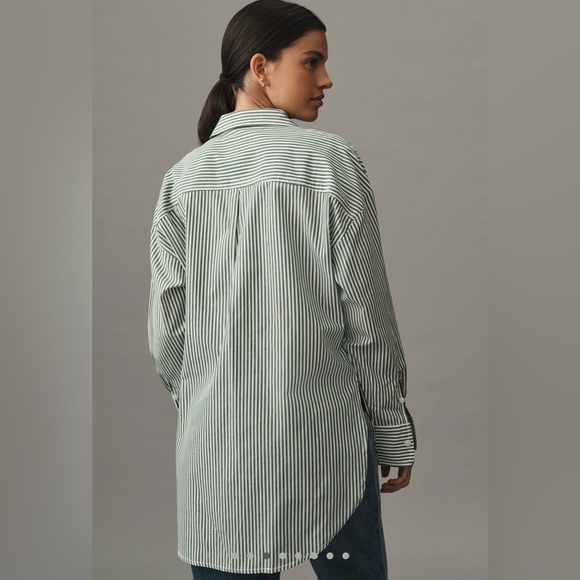 The Bennet Buttondown Shirt by Maeve - Size S - Moss - Picture 3 of 10